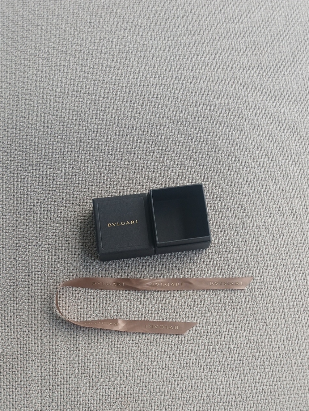 Bulgari Black Jewelry Box with Brown Ribbon - Picture 3 of 3